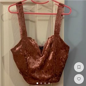 Pink velvety top, super soft and comfortable, fits medium, never worn